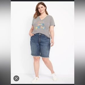 Lane Bryant Mid-Rise Boyfriend Bermuda Shorts 24